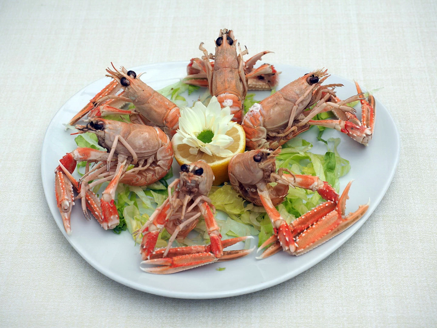Scampi al vapore